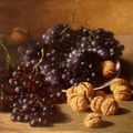 Натюрморт с виноградом и орехами